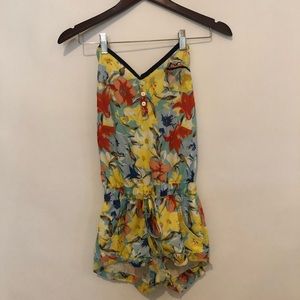 Floral Hollister romper
